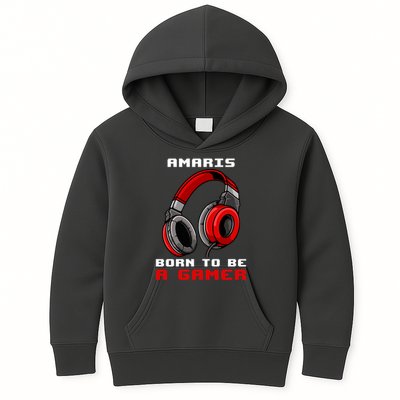 Amaris Born To Be A Gamer Personalized Gift Funny Gamer Kids Hoodie