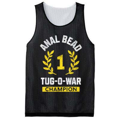 Anal Bead Tugowar Champion Funny Quote Sarcastic Saying Mesh Reversible Basketball Jersey Tank