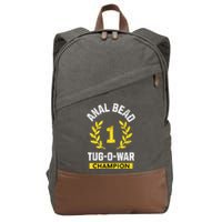 Anal Bead Tugowar Champion Funny Quote Sarcastic Saying Cotton Canvas Backpack