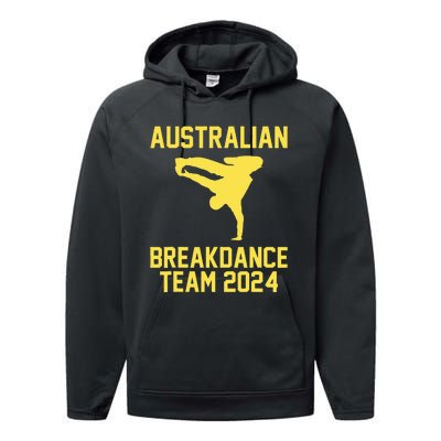 Australian Breakdance Team 2024 Funny Breakdancing Meme 24 Performance Fleece Hoodie