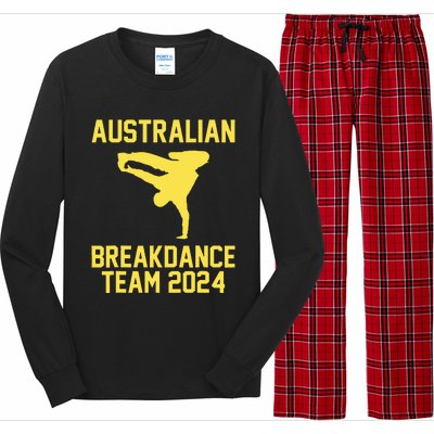 Australian Breakdance Team 2024 Funny Breakdancing Meme 24 Long Sleeve Pajama Set