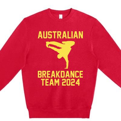 Australian Breakdance Team 2024 Funny Breakdancing Meme 24 Premium Crewneck Sweatshirt