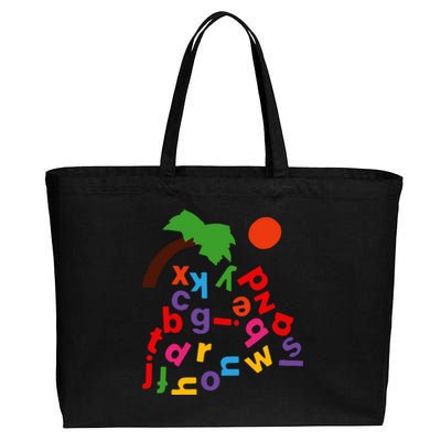 Alphabet Boom Tree Cotton Canvas Jumbo Tote