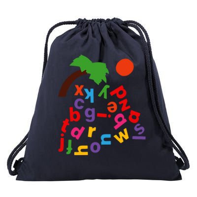 Alphabet Boom Tree Drawstring Bag