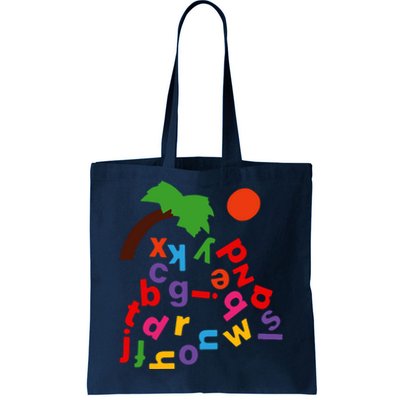 Alphabet Boom Tree Tote Bag