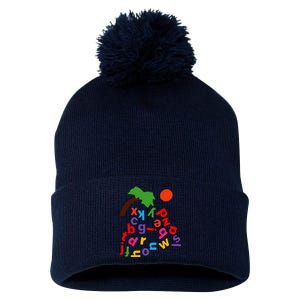 Alphabet Boom Tree Pom Pom 12in Knit Beanie