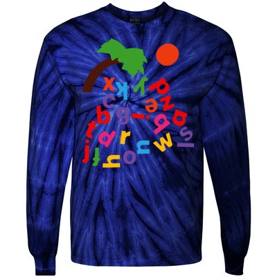 Alphabet Boom Tree Tie-Dye Long Sleeve Shirt