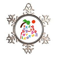 Alphabet Boom Tree Metallic Star Ornament