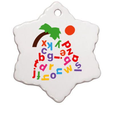 Alphabet Boom Tree Ceramic Star Ornament