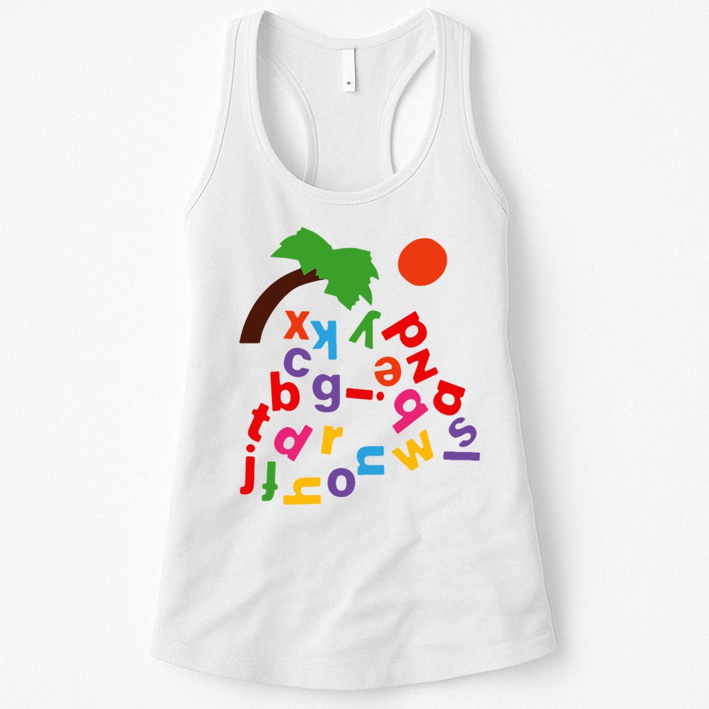 Alphabet Boom Tree Womens Tank Top