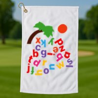 Alphabet Boom Tree Golf Towel