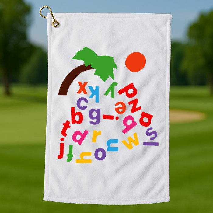 Alphabet Boom Tree Golf Towel