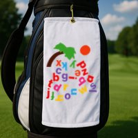 Alphabet Boom Tree Golf Towel