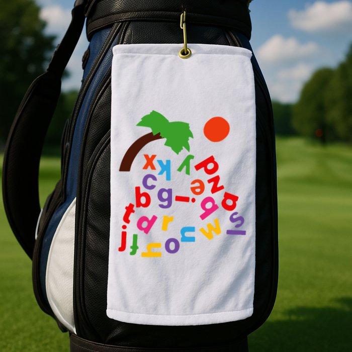 Alphabet Boom Tree Golf Towel