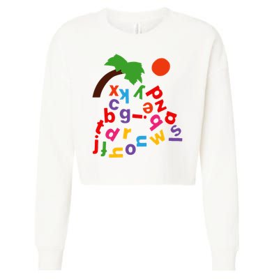 Alphabet Boom Tree Cropped Pullover Crew