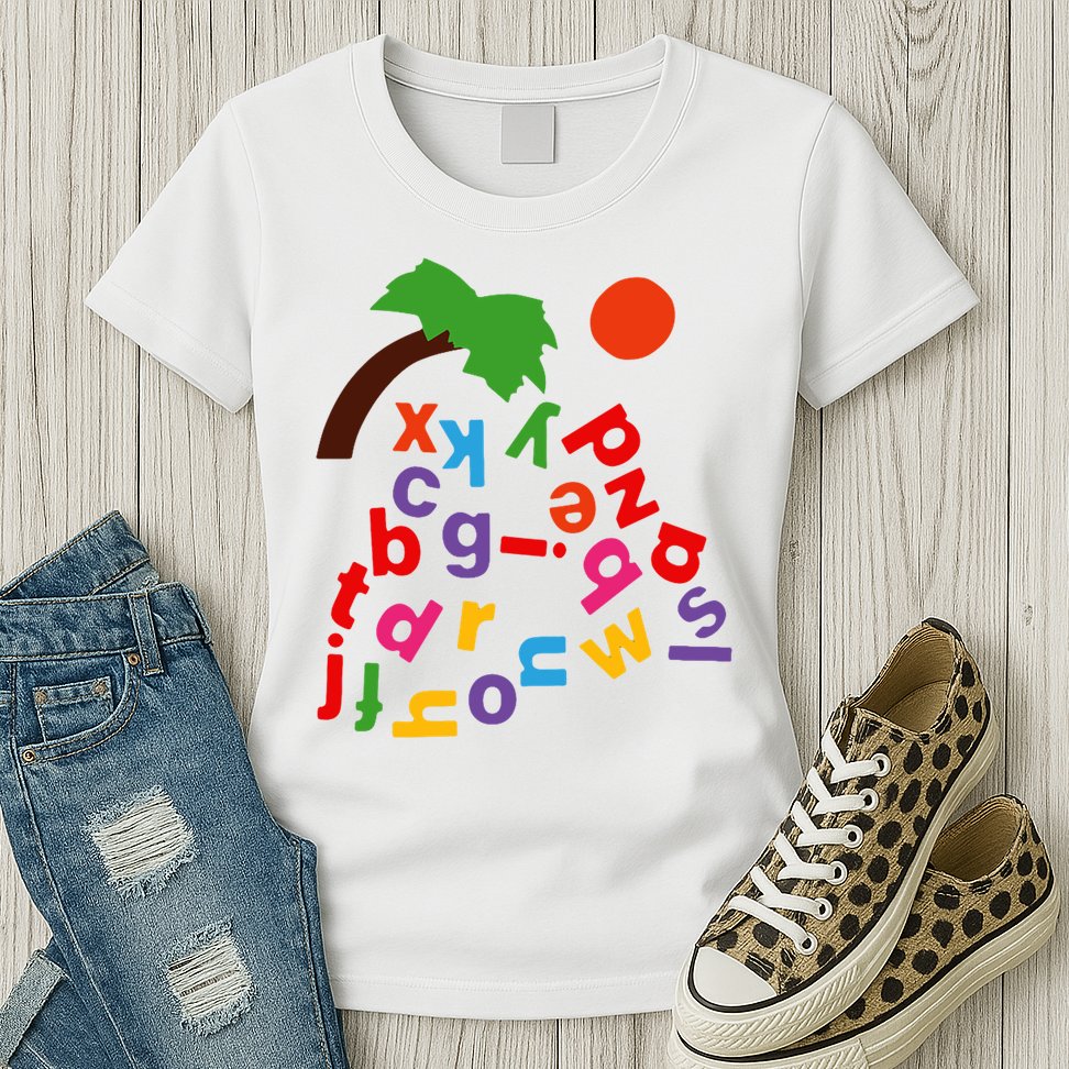 Alphabet Boom Tree Womens T-Shirt
