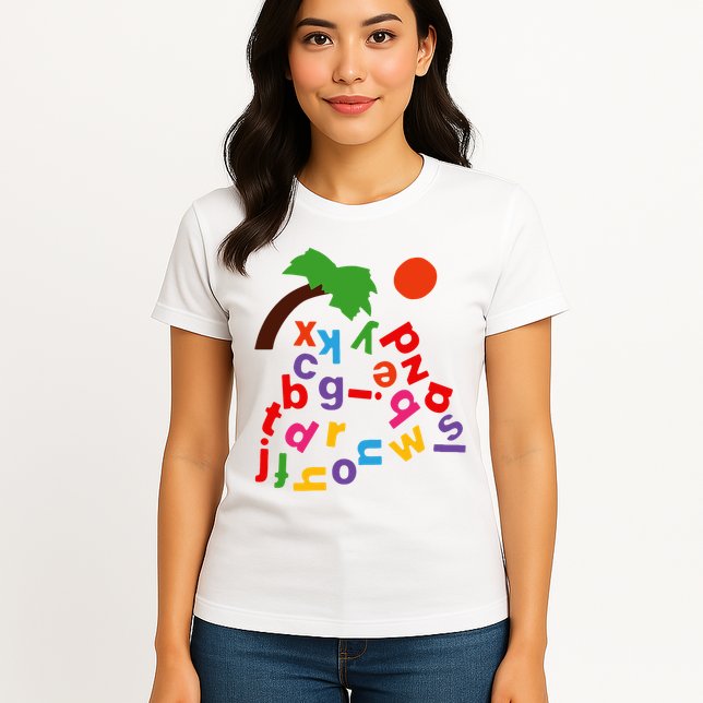 Alphabet Boom Tree Womens T-Shirt