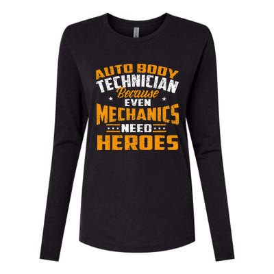 Auto Body Technician Heroes Automotive Car Customizer Womens Cotton Relaxed Long Sleeve T-Shirt