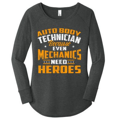 Auto Body Technician Heroes Automotive Car Customizer Women's Perfect Tri Tunic Long Sleeve Shirt