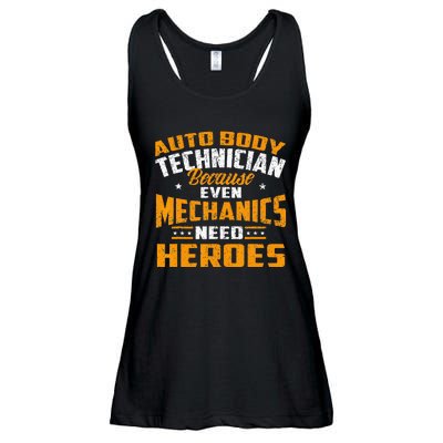 Auto Body Technician Heroes Automotive Car Customizer Ladies Essential Flowy Tank