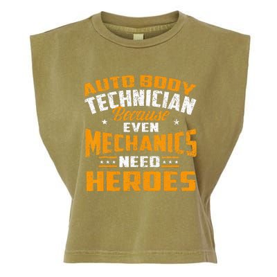 Auto Body Technician Heroes Automotive Car Customizer Garment-Dyed Women's Muscle Tee