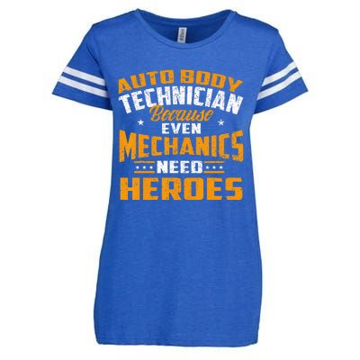 Auto Body Technician Heroes Automotive Car Customizer Enza Ladies Jersey Football T-Shirt