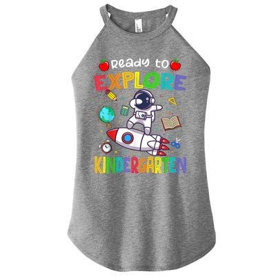 Astronaut Back To School Ready To Explore Kindergarten Women’s Perfect Tri Rocker Tank