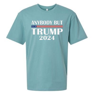 Anyone But Trump 2024 Anyone But Trump Sarcastic Election Sueded Cloud Jersey T-Shirt