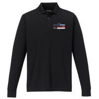 Anyone But Trump 2024 President Election Funny Anti Trump Performance Long Sleeve Polo