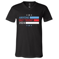 Anyone But Trump 2024 President Election Funny Anti Trump V-Neck T-Shirt