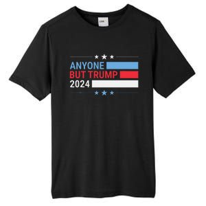 Anyone But Trump 2024 President Election Funny Anti Trump Tall Fusion ChromaSoft Performance T-Shirt