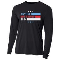 Anyone But Trump 2024 President Election Funny Anti Trump Cooling Performance Long Sleeve Crew