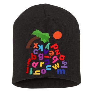 Alphabet Boom Tree Short Acrylic Beanie