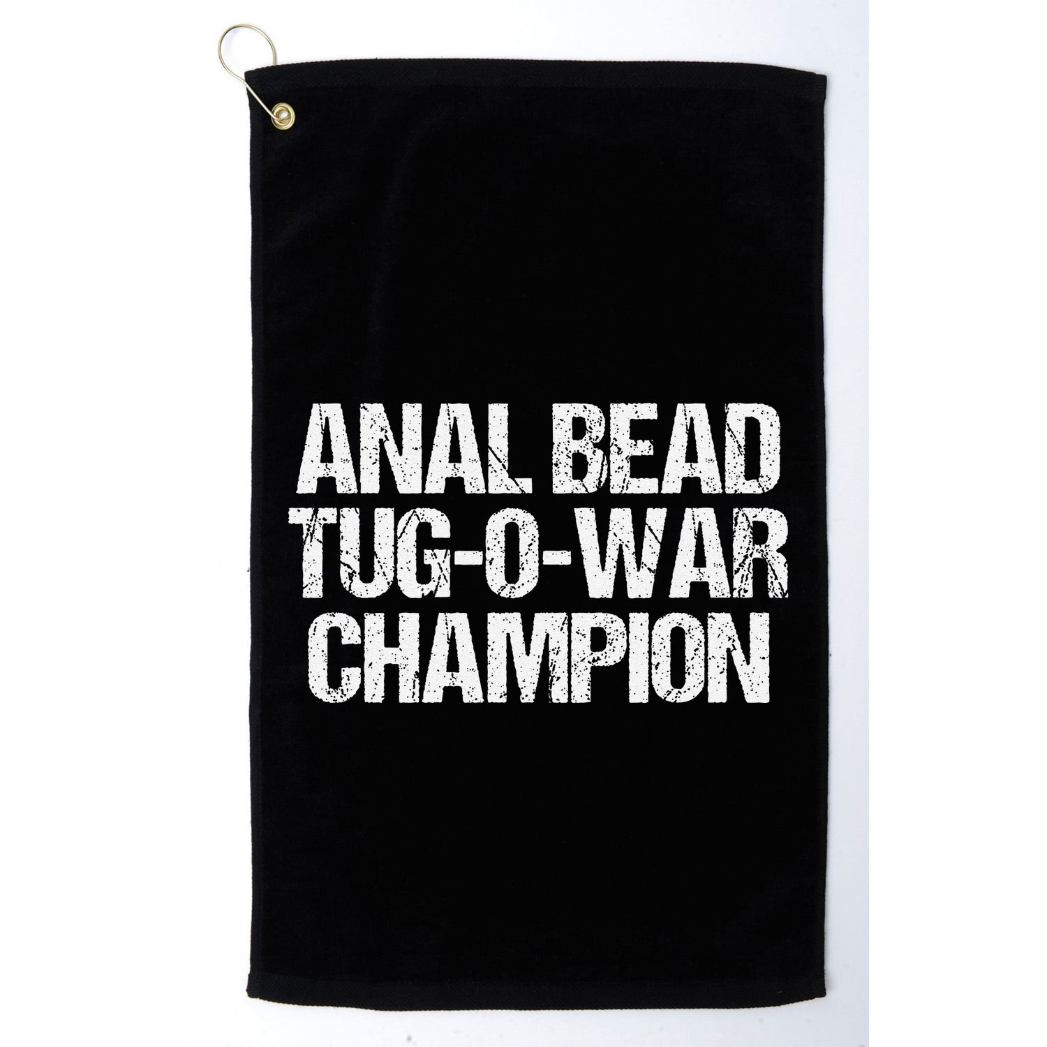 Anal Bead Tugowar Champion Funny Saying Sarcastic Novelty Golf Towel