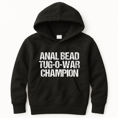 Anal Bead Tugowar Champion Funny Saying Sarcastic Novelty Kids Hoodie