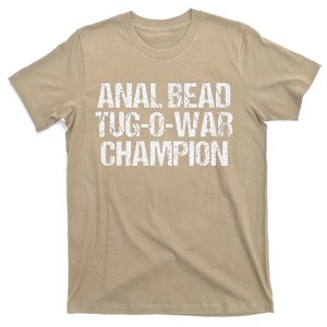 Anal Bead Tugowar Champion Funny Saying Sarcastic Novelty T-Shirt