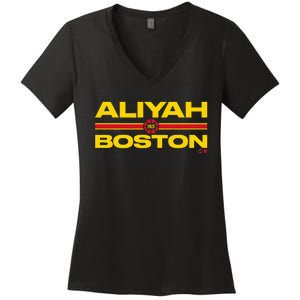 Aliyah Boston Text Stack Indiana Basketball Women's V-Neck T-Shirt