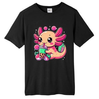 Axolotl Boba Tea Kawaii Neko Japanese Bubble Tea Tall Fusion ChromaSoft Performance T-Shirt