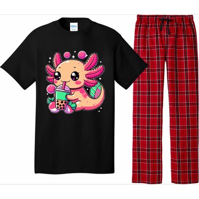 Axolotl Boba Tea Kawaii Neko Japanese Bubble Tea Pajama Set