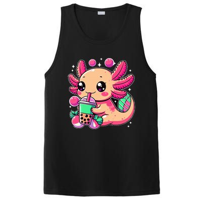 Axolotl Boba Tea Kawaii Neko Japanese Bubble Tea PosiCharge Competitor Tank