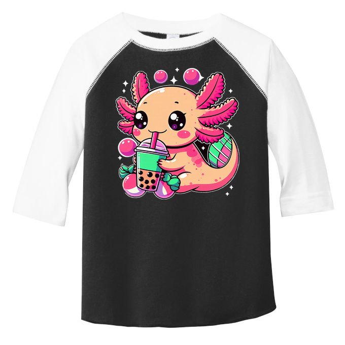 Axolotl Boba Tea Kawaii Neko Japanese Bubble Tea Toddler Fine Jersey T-Shirt