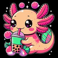 Axolotl Boba Tea Kawaii Neko Japanese Bubble Tea Wool Snapback Cap