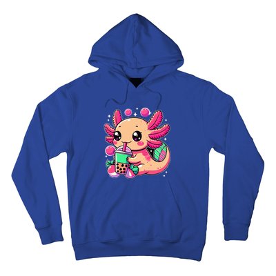 Axolotl Boba Tea Kawaii Neko Japanese Bubble Tea Hoodie