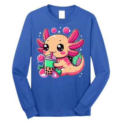Axolotl Boba Tea Kawaii Neko Japanese Bubble Tea Long Sleeve Shirt