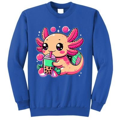 Axolotl Boba Tea Kawaii Neko Japanese Bubble Tea Sweatshirt