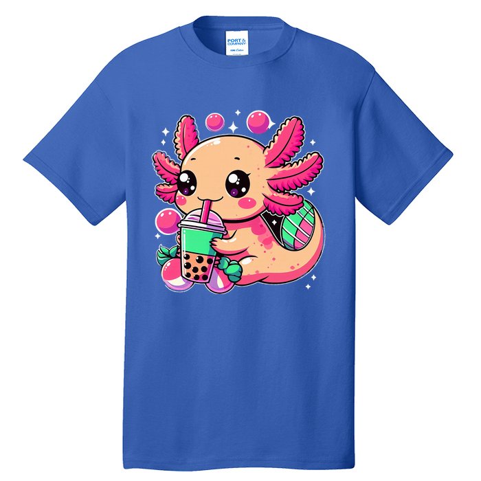 Axolotl Boba Tea Kawaii Neko Japanese Bubble Tea Tall T-Shirt