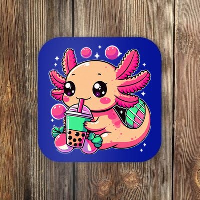 Axolotl Boba Tea Kawaii Neko Japanese Bubble Tea Coaster