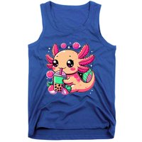 Axolotl Boba Tea Kawaii Neko Japanese Bubble Tea Tank Top