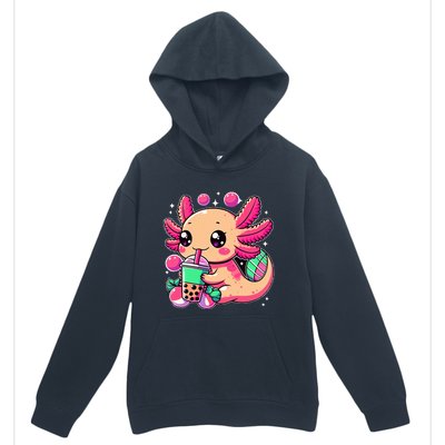 Axolotl Boba Tea Kawaii Neko Japanese Bubble Tea Urban Pullover Hoodie