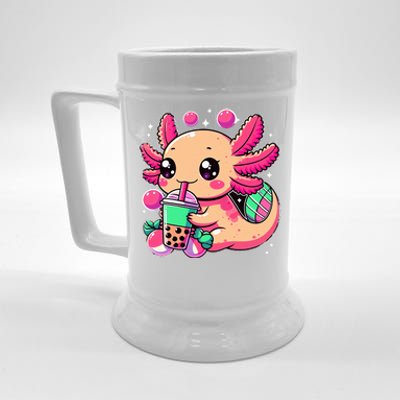 Axolotl Boba Tea Kawaii Neko Japanese Bubble Tea Beer Stein